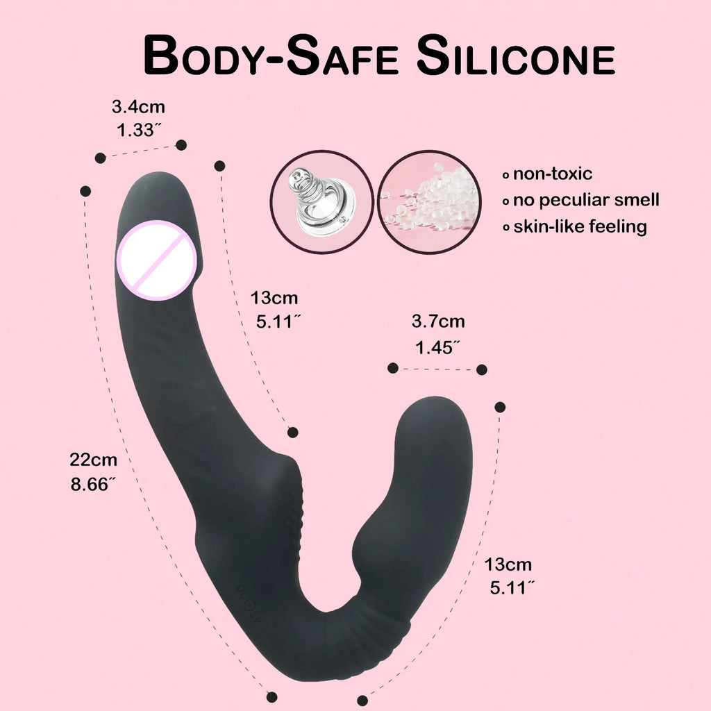 3AM Strapless Strap-on Dildos Vibrator with Remote Control